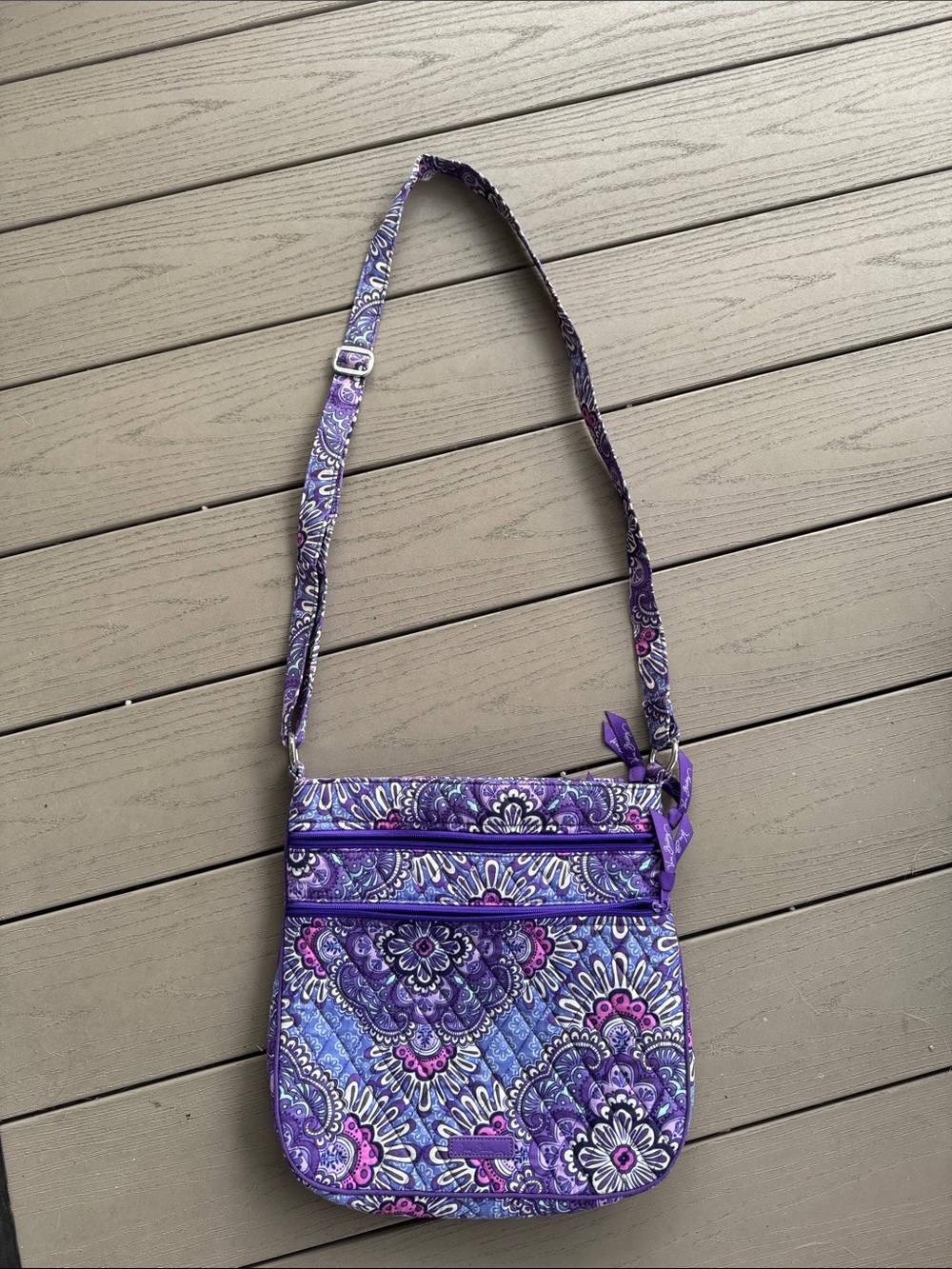 Vera Bradley triple zip crossbody